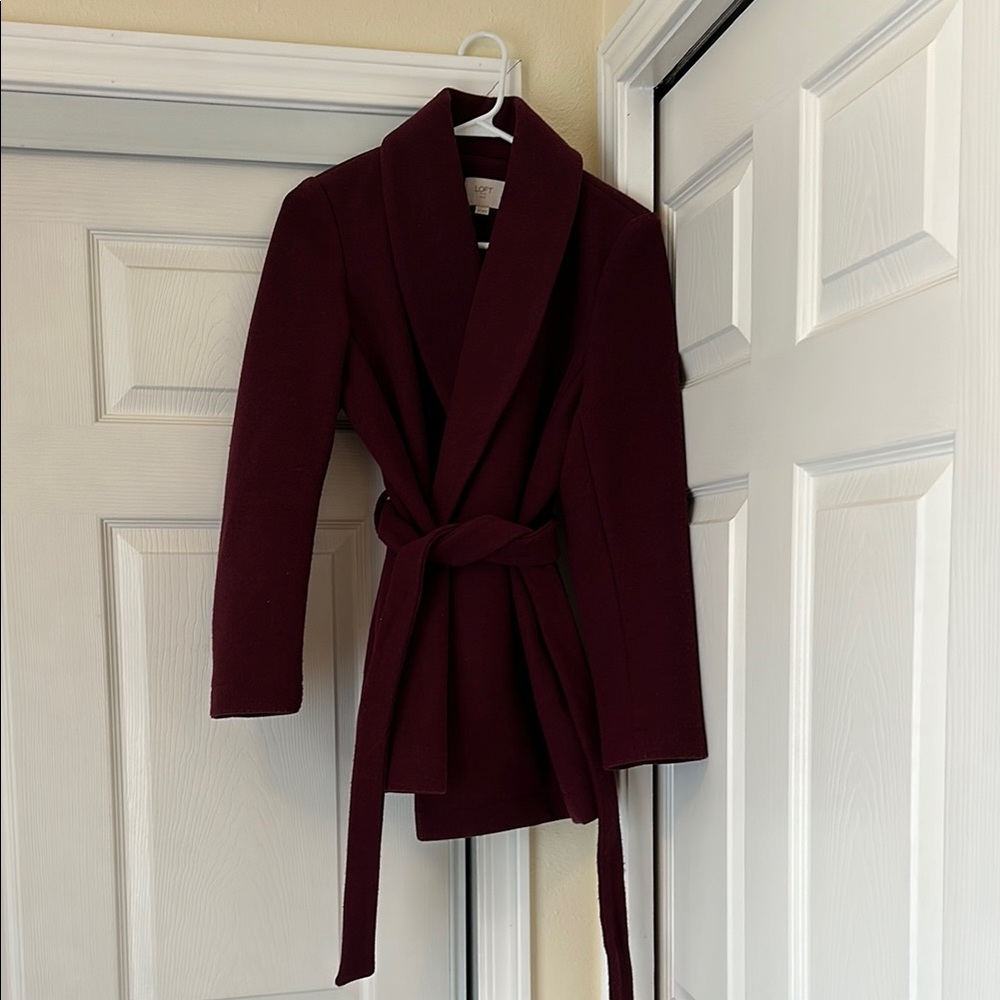 Maroon Belted Coat
